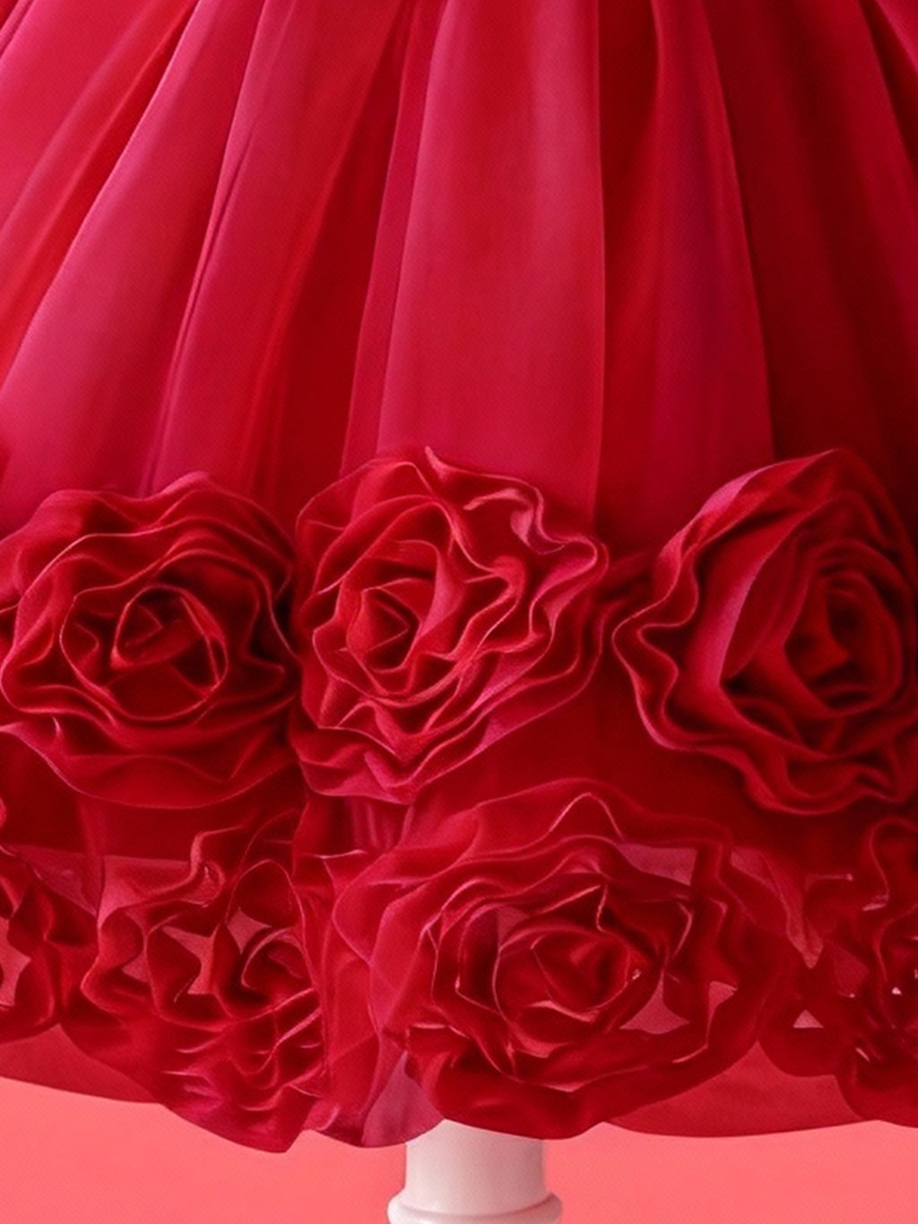 Blisseven Girls 3D Floral Princess Dress with Sequin Bodice – Flower Girl Tulle Party Dress