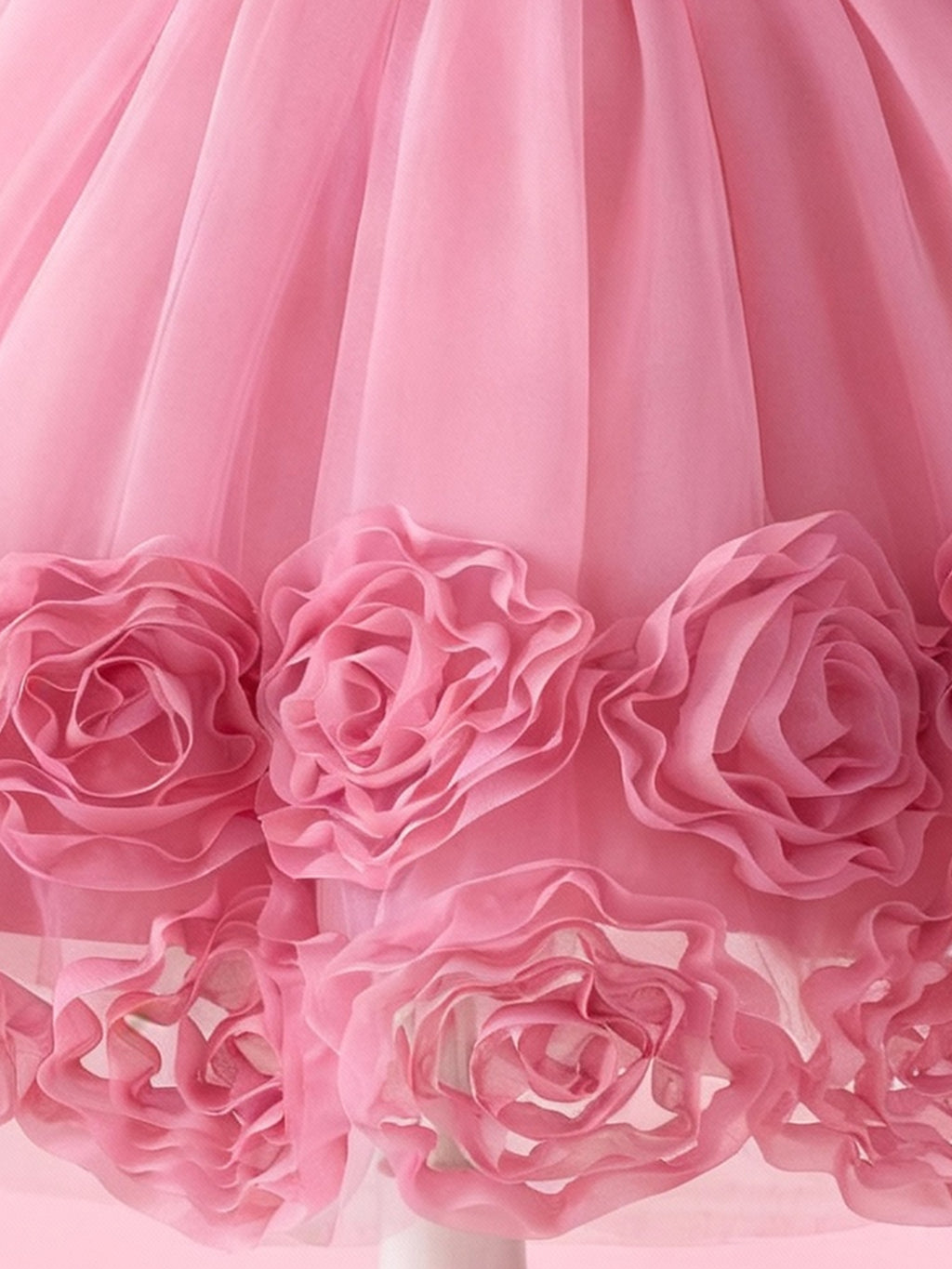 Blisseven Girls 3D Floral Princess Dress with Sequin Bodice – Flower Girl Tulle Party Dress
