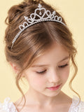 Girls Rhinestone Princess Crown Tiara Hair Accessory