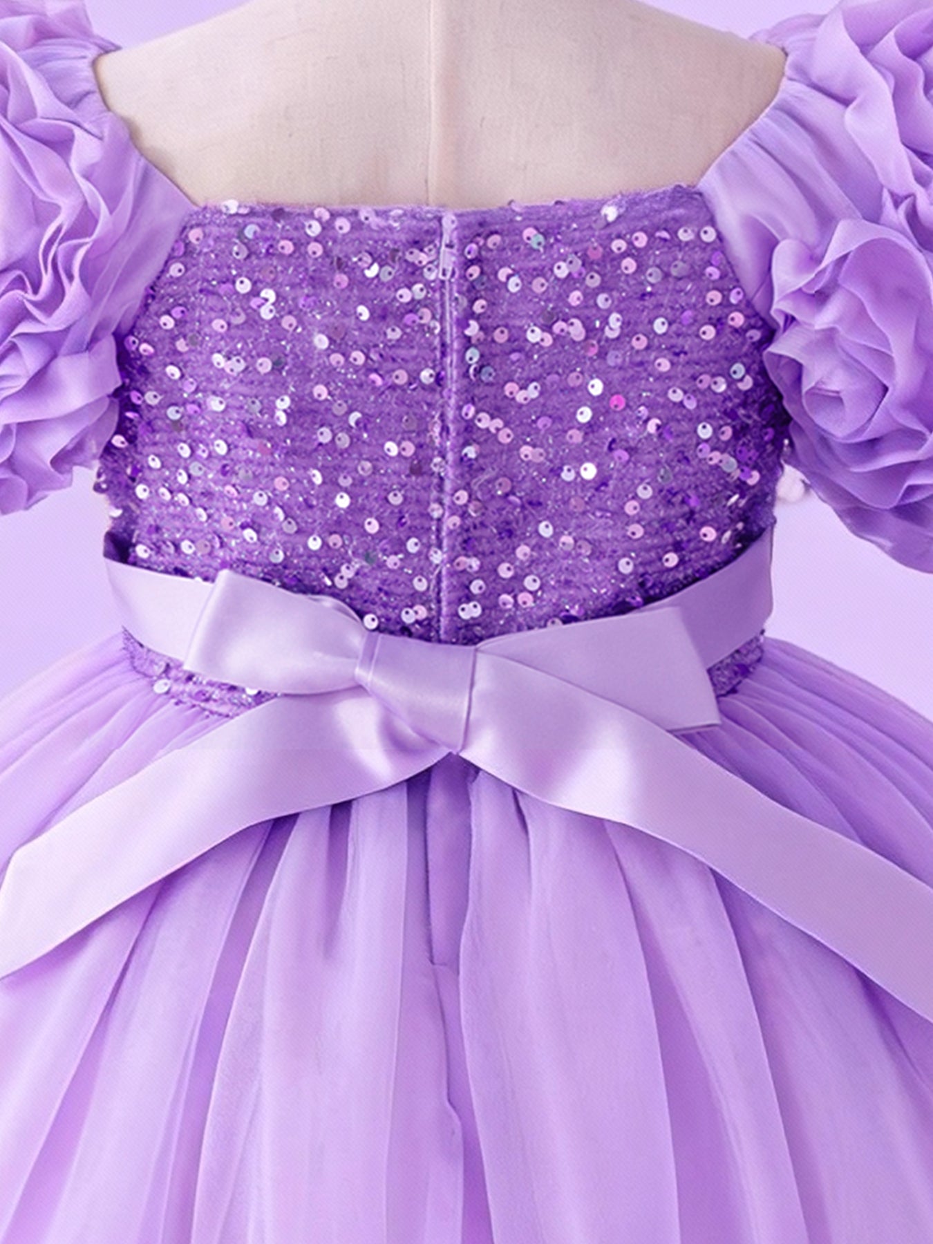 Blisseven Girls 3D Floral Princess Dress with Sequin Bodice – Flower Girl Tulle Party Dress