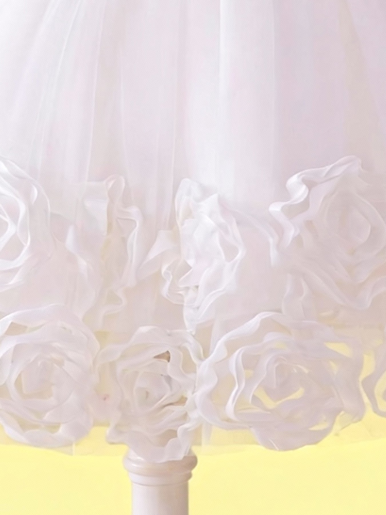 Blisseven Girls 3D Floral Princess Dress with Sequin Bodice – Flower Girl Tulle Party Dress