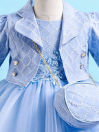 Blisseven girls sky blue matching purse accessory