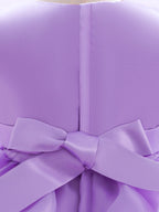 Blisseven girls lavender party dress zipper detail