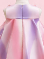 Blisseven pastel rainbow girls princess dress with flared skirt detail
