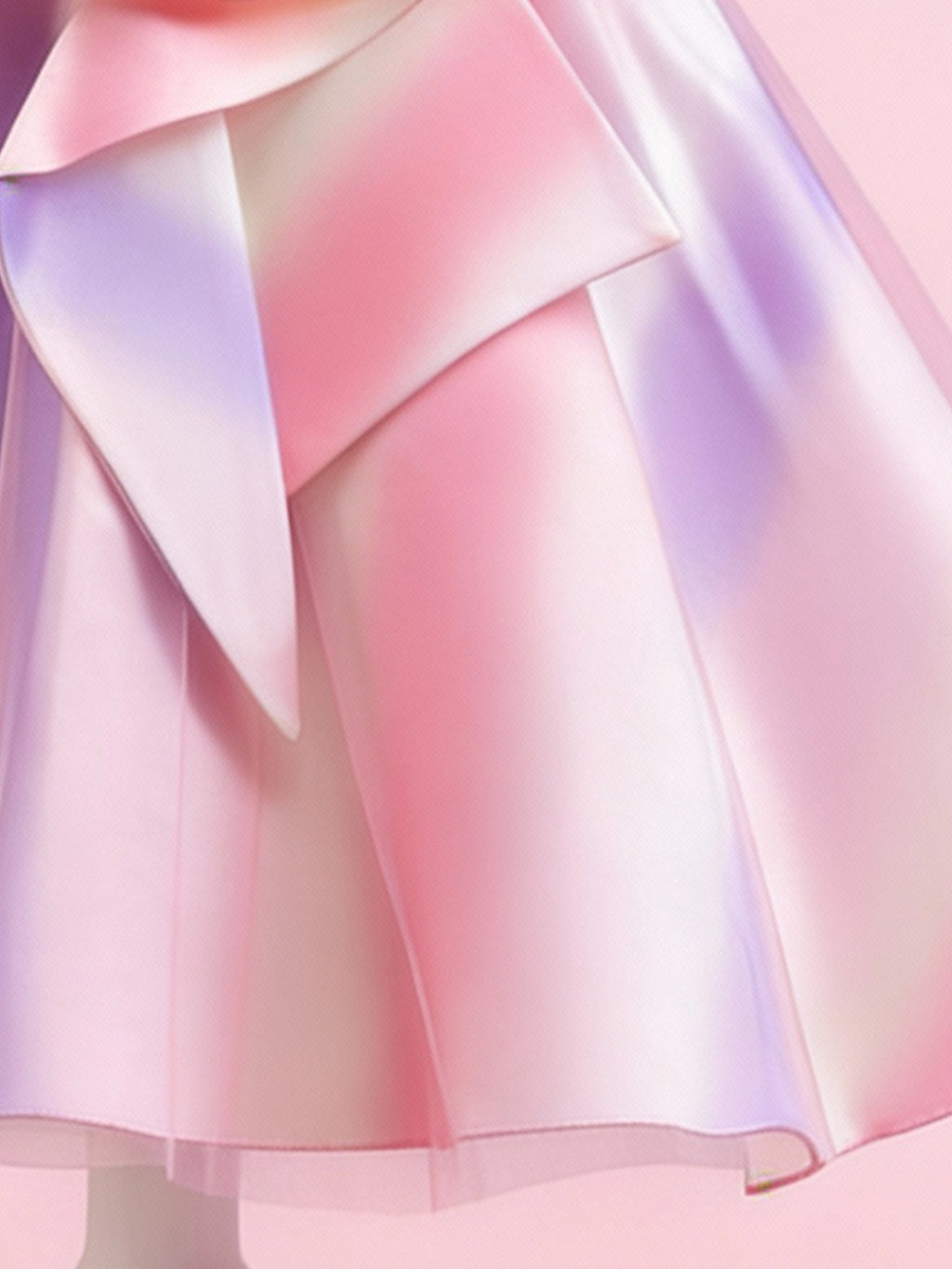 Blisseven pastel rainbow girls party dress with soft sheer outer layer detail